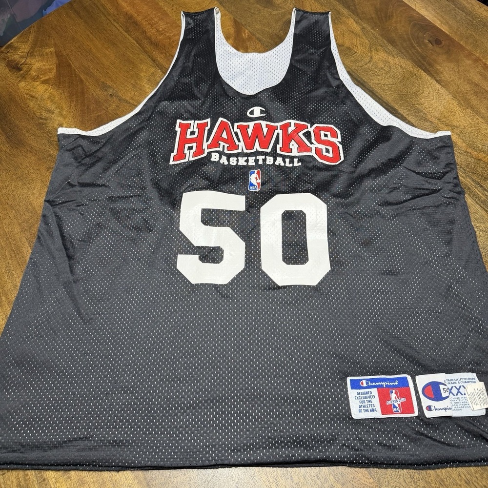 Vintage Champion 90s Atlanta Hawks Team Issued Practice Jersey Matt Bullard 50